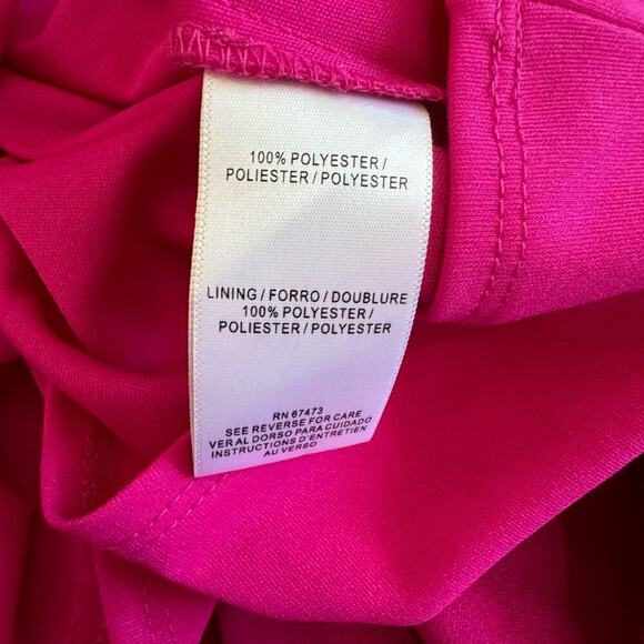 Taylor Wrap Dress Long Sleeve Magenta Pink Size 4 - Picture 8 of 14
